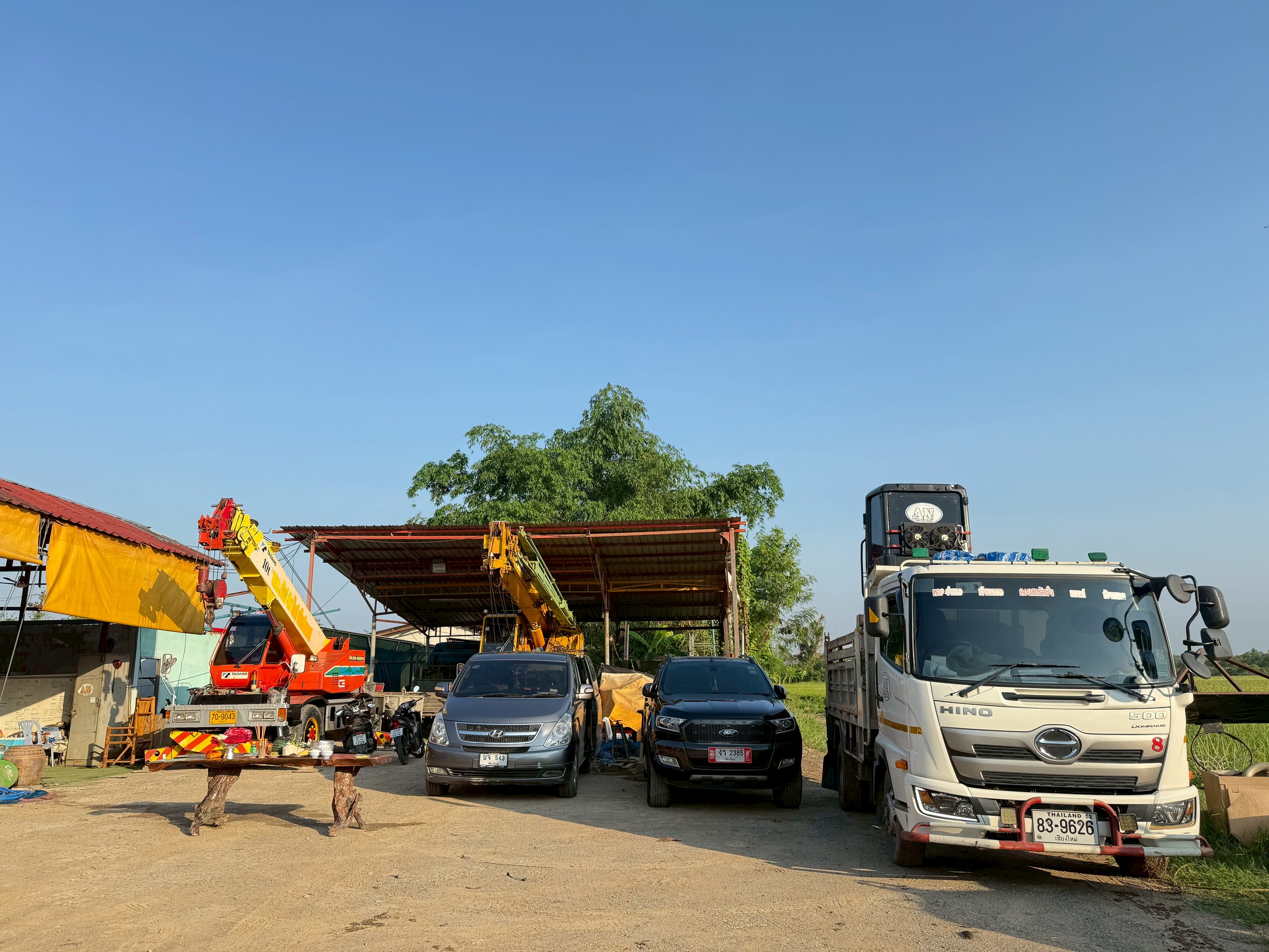 เครื่องจักรและยานพาหนะของบริษัทพร้อมออกปฏิบัติงาน
